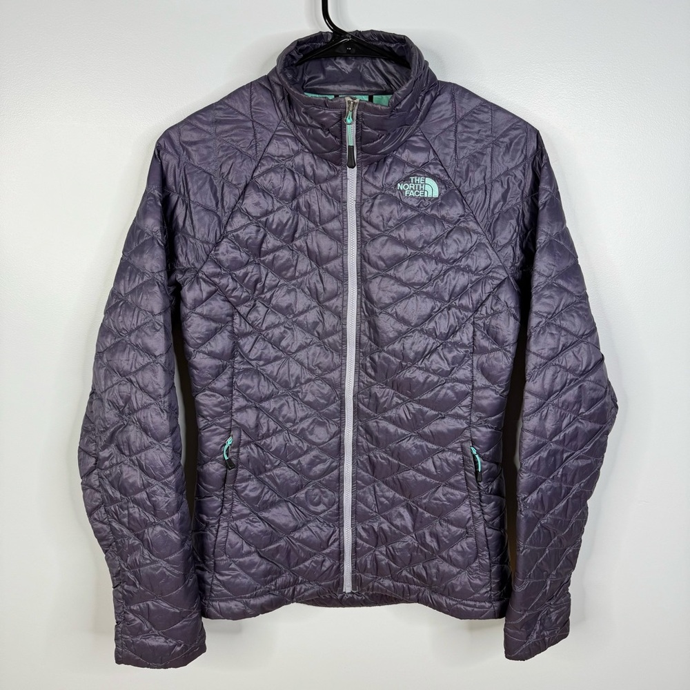 The North Face Jacket Women Purple Thermoball Quilted Puffer Eco Zip Insulated
